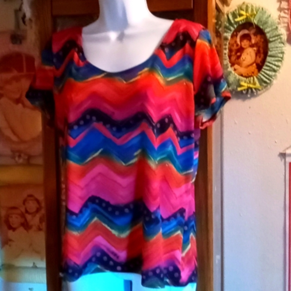 Like New, Vivid, Multicolored,Indian Style, Tribal, Print Top❤️💙💕